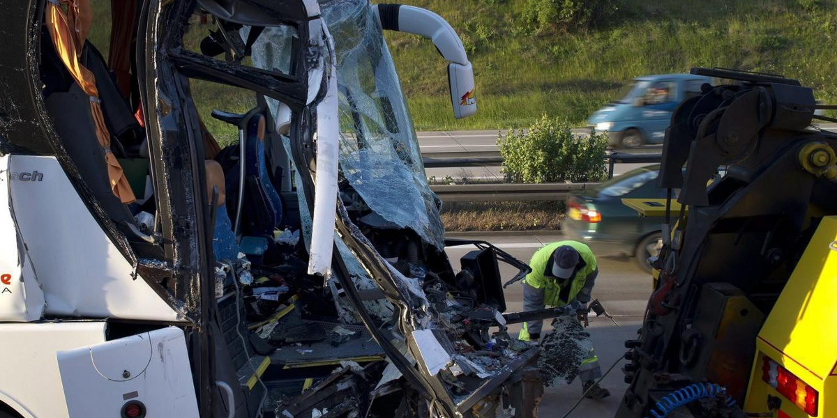 Wypadek polskiego autobusu pod Dreznem