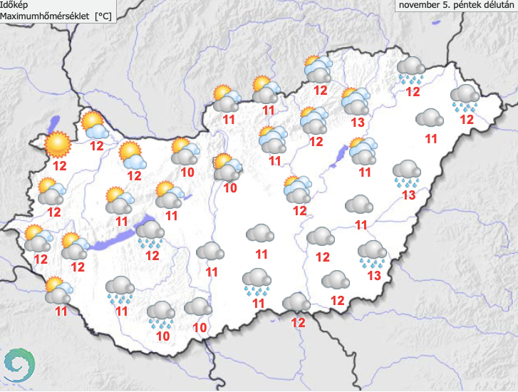 Dunántúlon és az északi tájakon több órára kisüthet a nap Budapesten 10 fok lehet /Fotó: met.hu