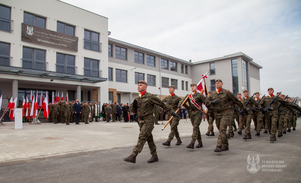 W Limanowej otworzono nowy kompleks wojskowy. Baza będzie służyć żołnierzom 114. batalionu lekkiej piechoty Wojsk Obrony Terytorialnej (WOT).
