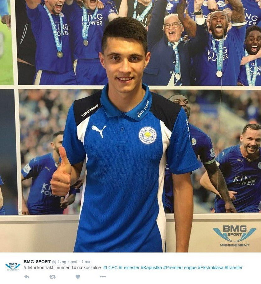 Bartosz Kapustka zadebiutował w Leicester City. Claudio Ranieri pochwalił Polaka