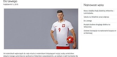 Kandydat na radnego przeholował. Wykorzystał wizerunek Lewandowskiego