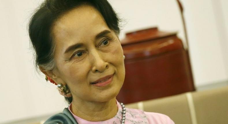 Aung San Suu Kyi, Nobel Peace Prize laureate and democratic icon in Myanmar, became state counsellor after years under house arrest and landmark November 2015 elections 