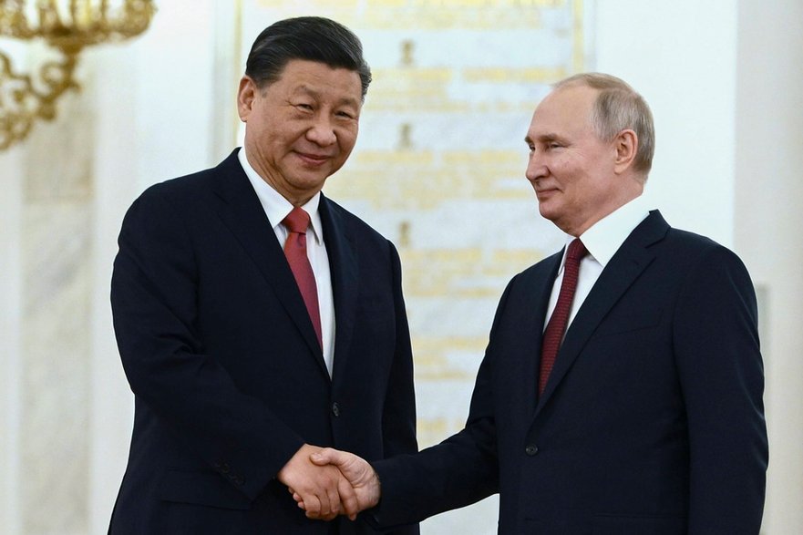 Xi Jinping i Władimir Putin na Kremlu. Moskwa, 21 marca 2023 r.