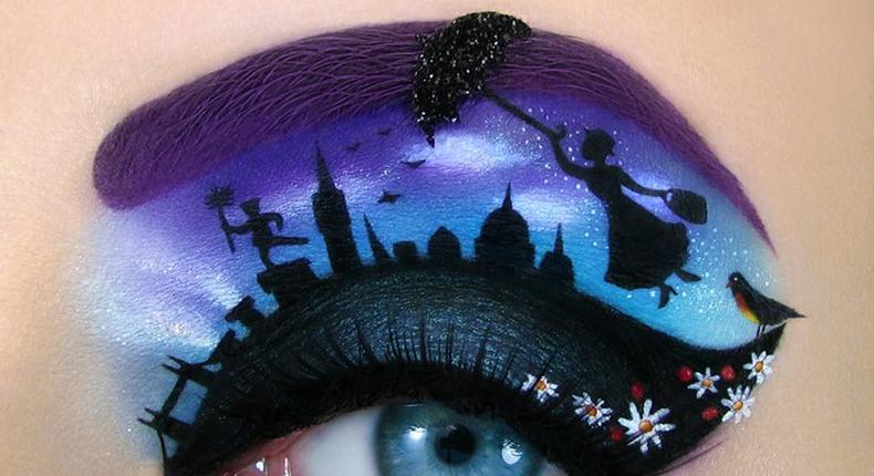 Eyelid makeup art