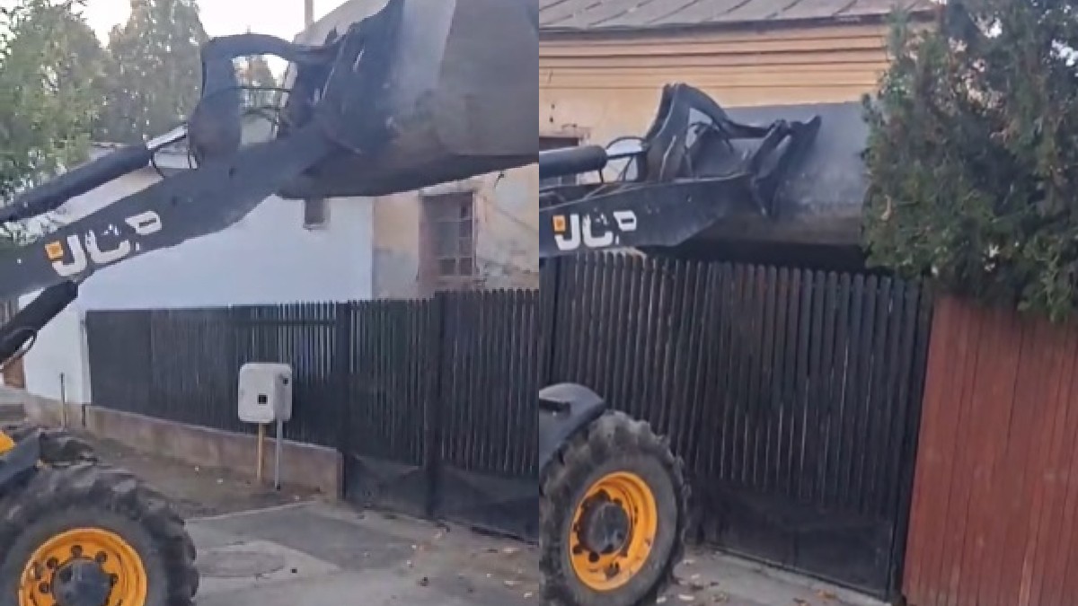 Un bărbat a aruncat deșeuri pe câmp, iar Primăria i le-a adus în curte cu un buldoexcavator: „Aducem gunoiul înapoi acasă”