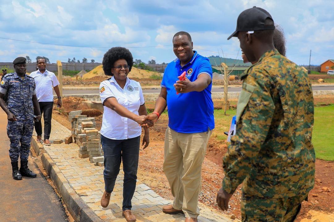 Minister Monica Musenero arrives at the Kiira Motors plant in Jinja