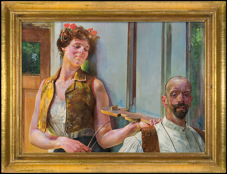 Jacek Malczewski - "Zauroczenie. Autoportret z Marią Balową" (1906)