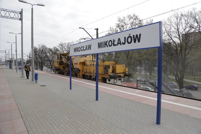 Peron dworca Wrocław Mikołajów