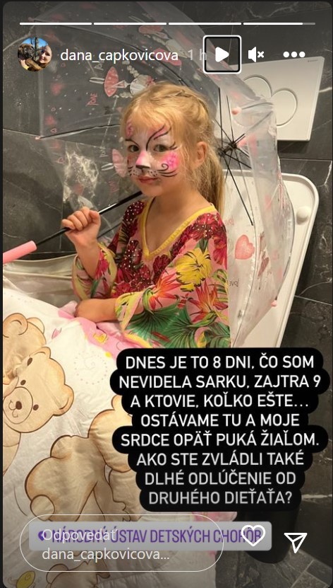Mamička prežíva náročné chvíľky. 