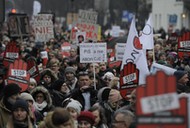 Protest against abortion law in Warsaw