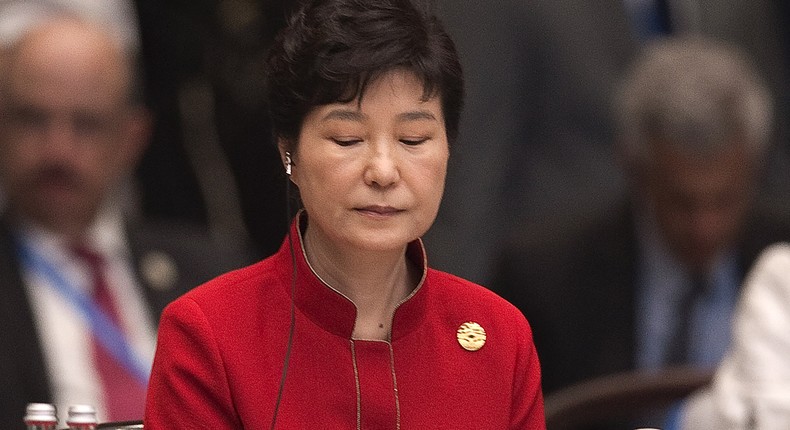 South Korea President Park Geun-Hye during the opening ceremony of the G-20 Leaders Summit in Hangzhou, China, Sept. 4, 2016.