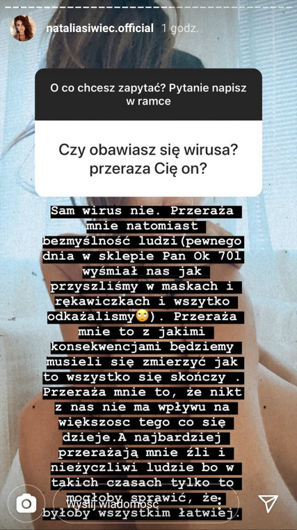 Natalia Siwiec nie wróciła do Polski przez koronawirusa