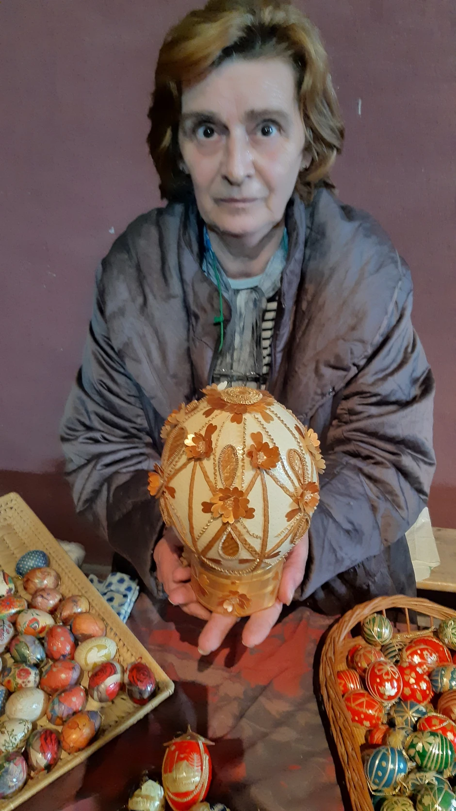 Nojevo jaje u tehnici slame