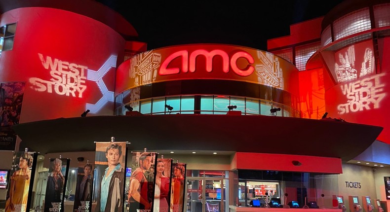 Movie-theatre operator AMC's stock surged 23% after a potential legal delay to a common share dilution plan.Amanda Krause/Insider