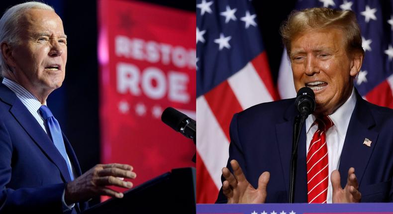 President Joe Biden has gone to great lengths to talk about abortion rights while former President Donald Trump appears eager to try to avoid the topic.Susan Walsh/AP; Chip Somodevilla/Getty Images