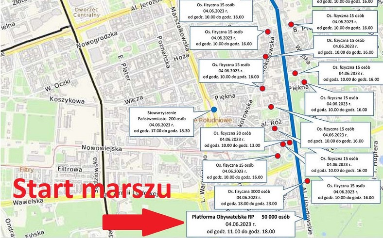 Marsz 4 czerwca: trasa, zamknięte ulice, jak dojechać?