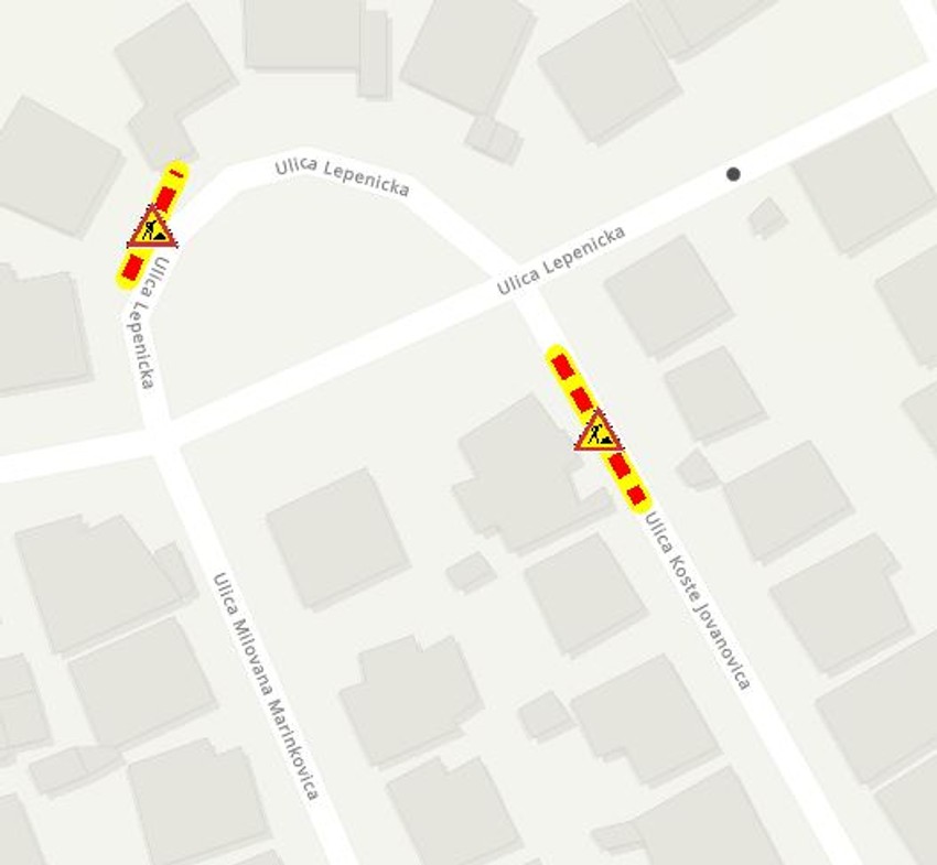 Radovi u Lepeničkoj i u Ulici Koste Jovanovića
