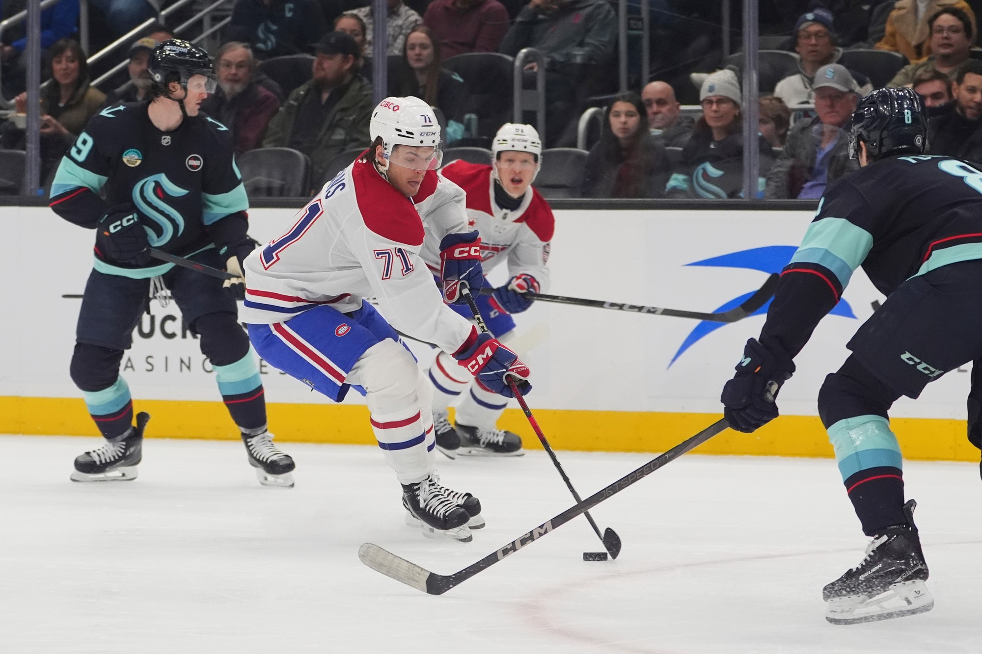 Zápas NHL: Seattle Kraken - Montreal Canadiens.