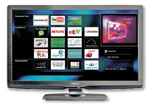 Niektóre topowe wersje telewizorów spełniają również funkcję sieciowego odtwarzacza multimedialnego. Pozwalają nie tylko oglądać pliki z komputera (przez sieć), ale również surfować po internecie 