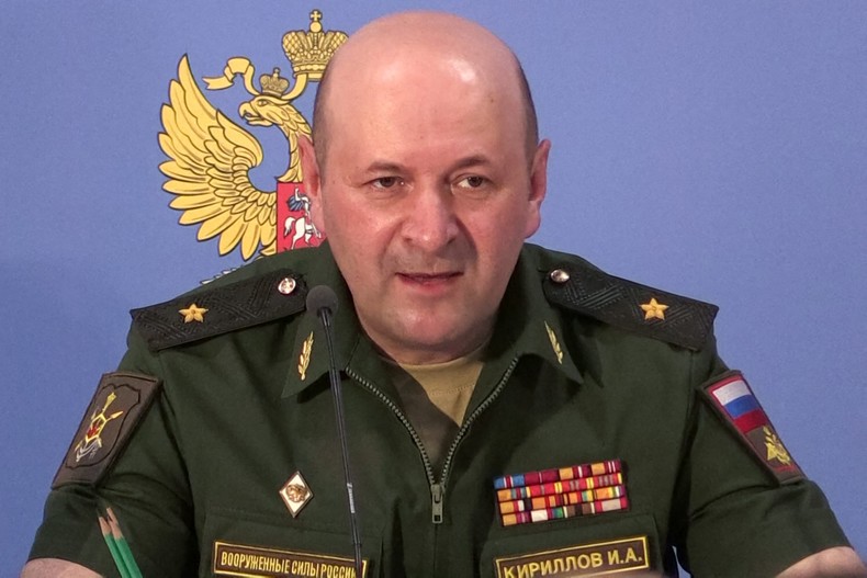 Igor Kirillov, the head of the Russian Defence Ministry's radiological, biological, and chemical protection unit, was killed in an explosion in Moscow.AFPTV/AFP via Getty Images