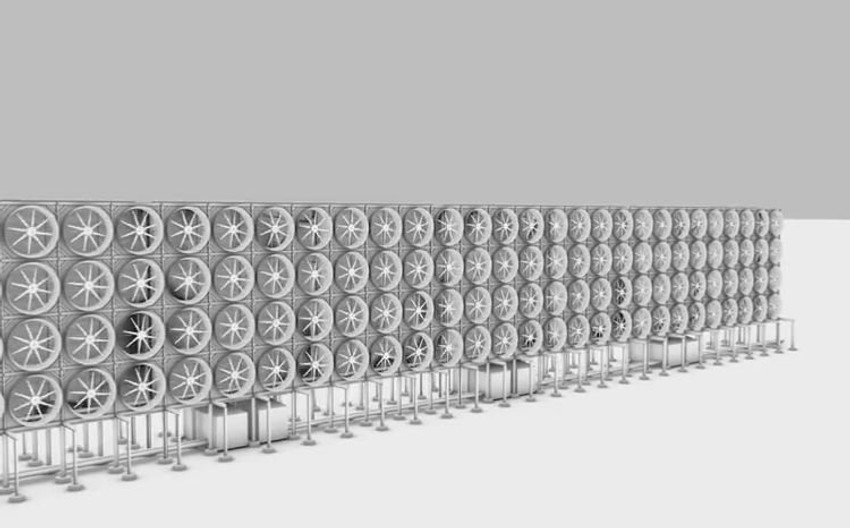 Zid od ventilatora koji pročišćavaju atmosferu