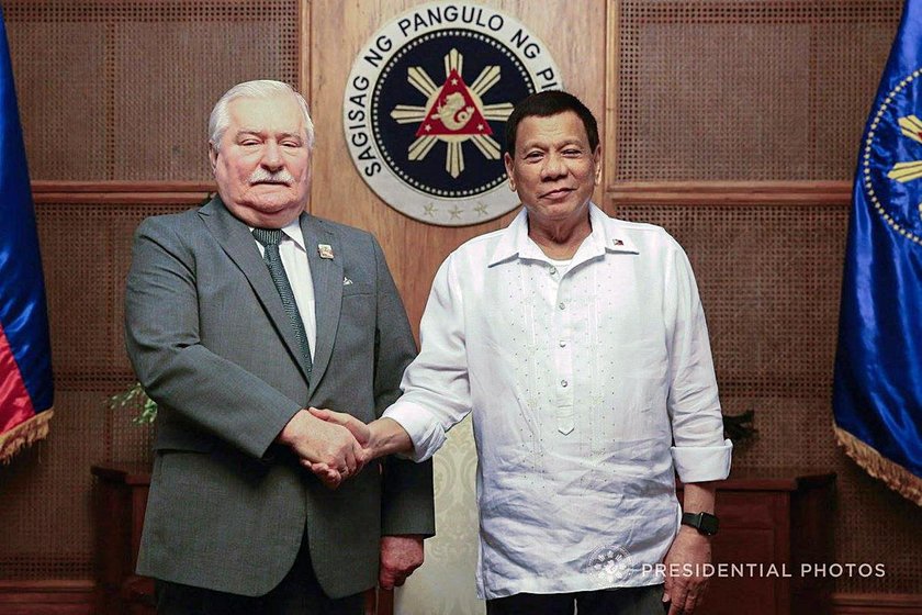 Lech Wałęsa i Rodrigo Duterte