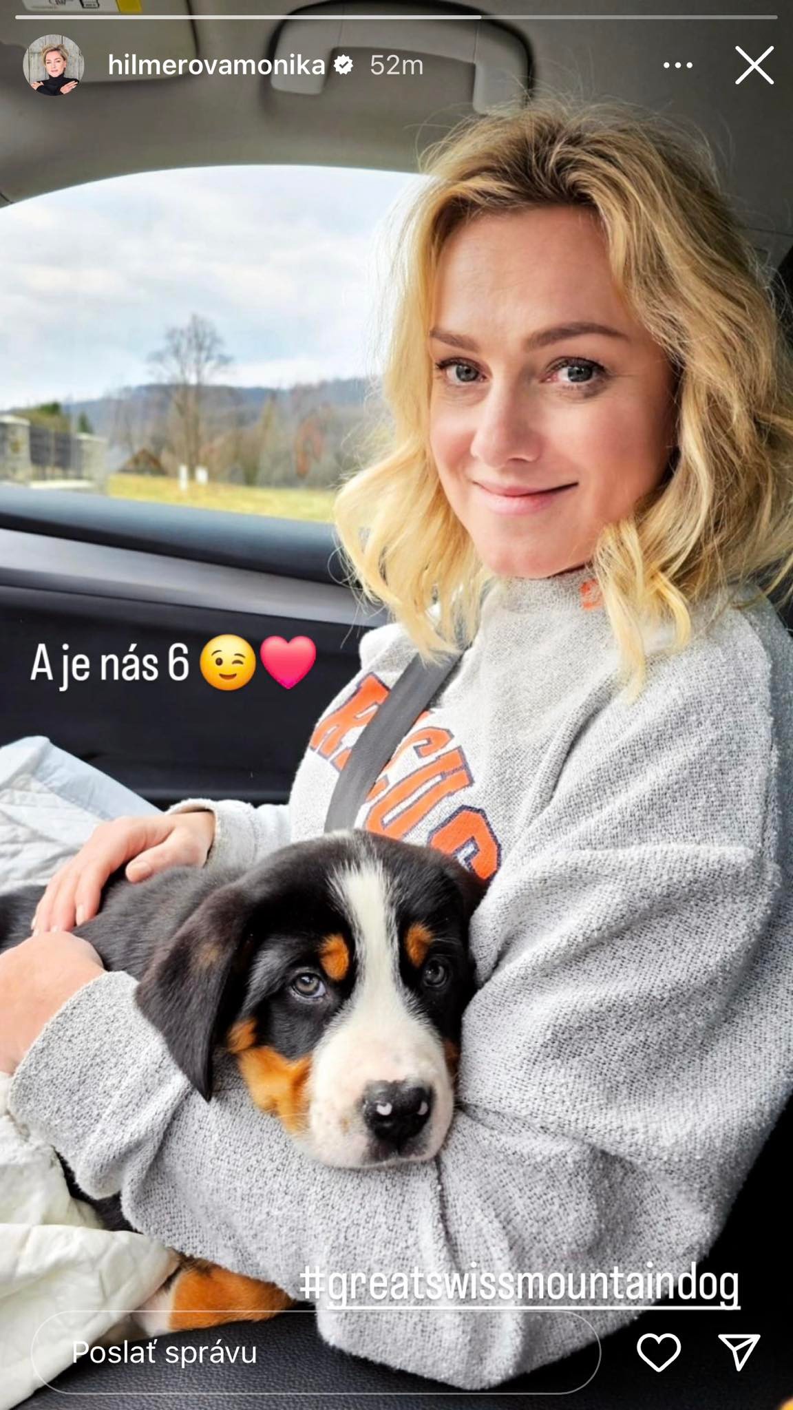 Slovenská herečka Monika Hilmerová privítala do rodiny nového člena.