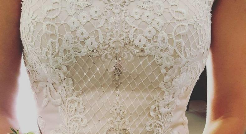 This wedding gown caused a stir on the Internet