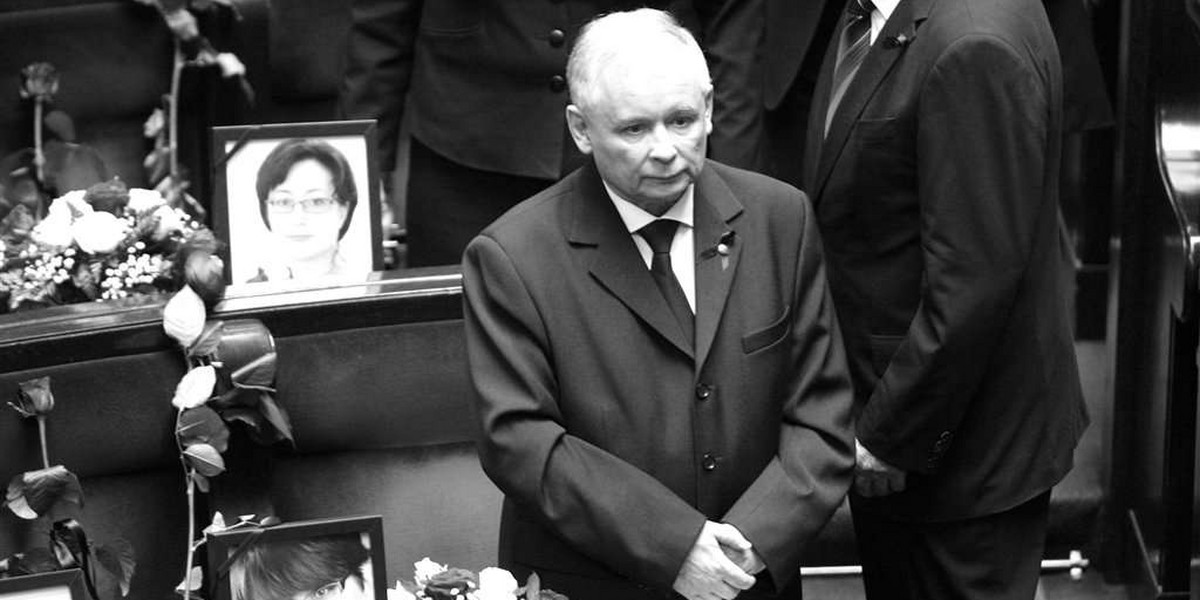 Jarosław Kaczyński odbiera kondolencje w Sejmie