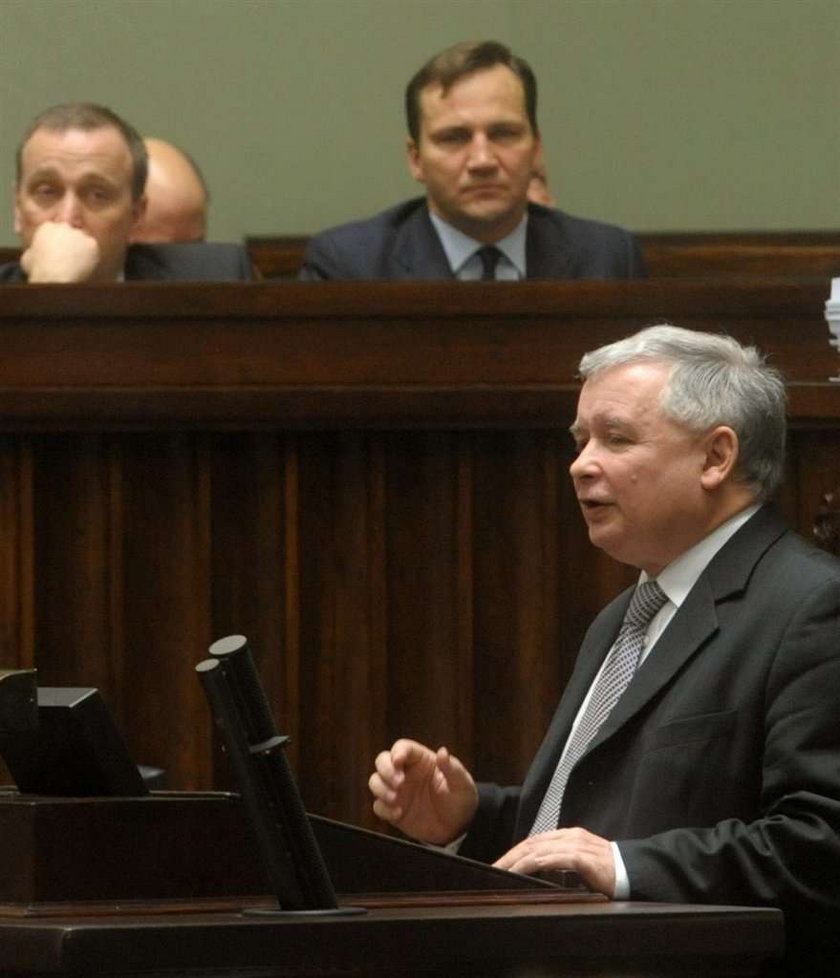 Jarosław Kaczyński, PIS, polityk, Radosław Sikorski, haki