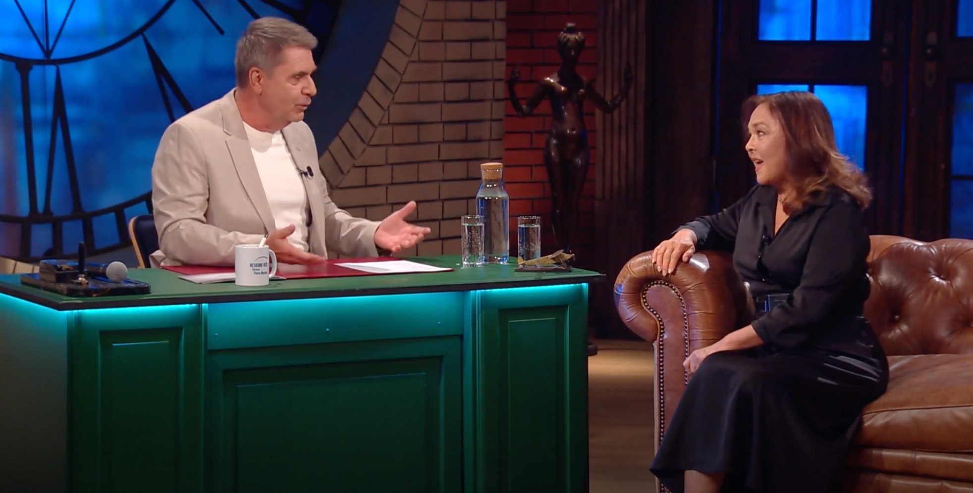 Dagmar Sanitrová v talkšou Neskoro večer.