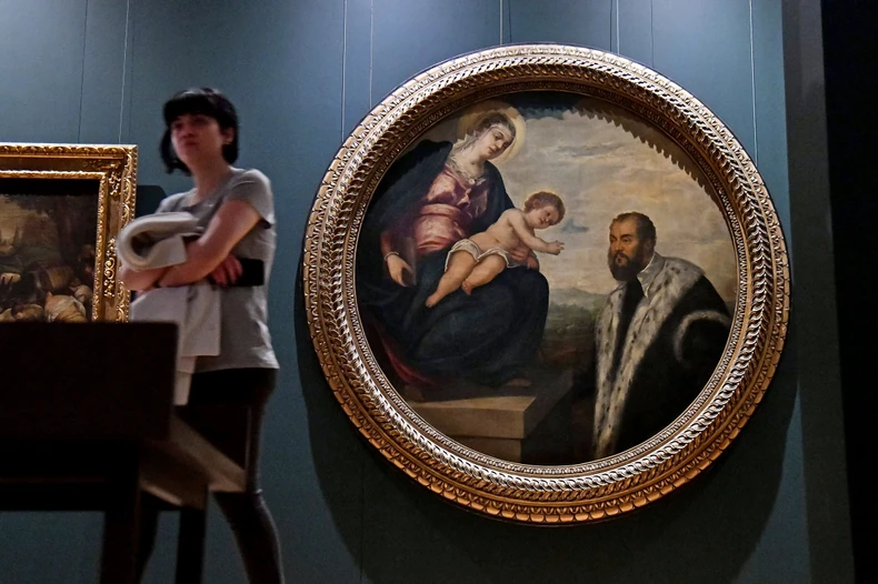 Jakopo Tintoreto "Bogorodica sa detetom i donatorom", 16. vek