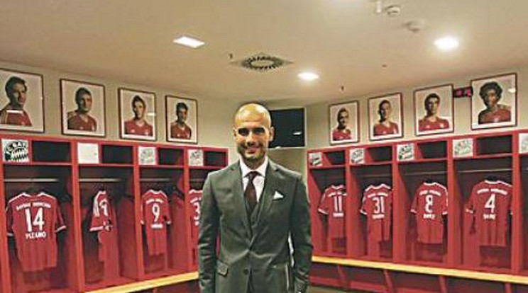 Guardiola már a  Bayern-öltözőben