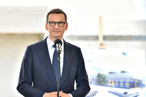  Premier Mateusz Morawiecki na konferencji prasowej w Łagiewnikach