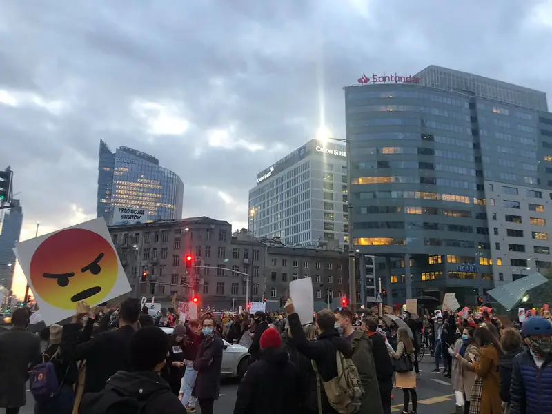 Blokady przeciwko zaostrzeniu ustawy aborcyjnej w Warszawie