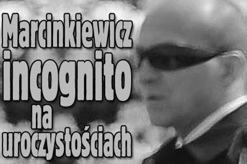 Marcinkiewicz incognito na uroczystościach