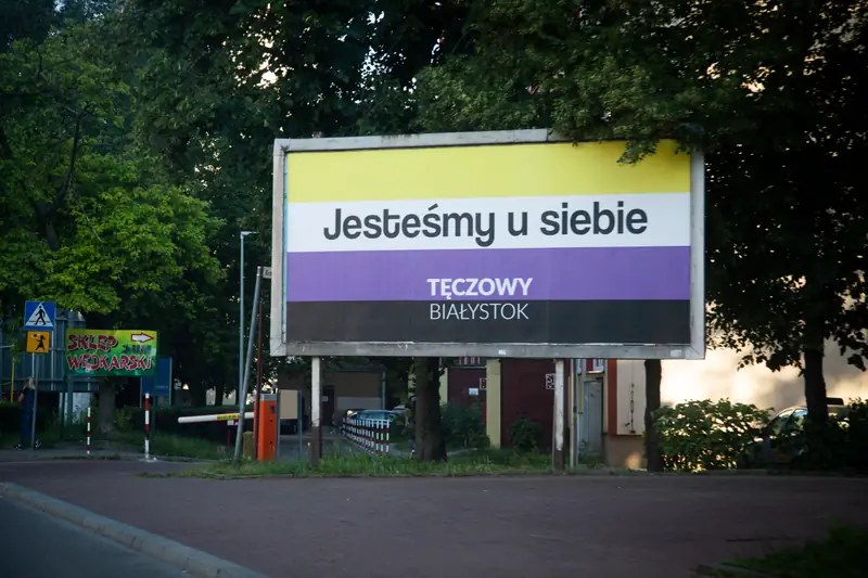 Akcja bilboardowa grupy Tęczowy Białystok 