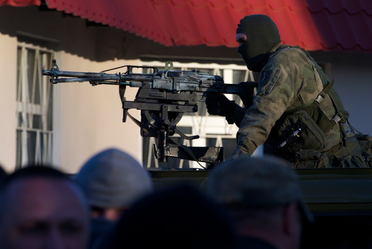 "Zielone ludziki" podczas operacji na Krymie