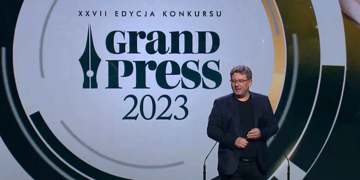 Rafał Hirsch na gali Grand Press 2023