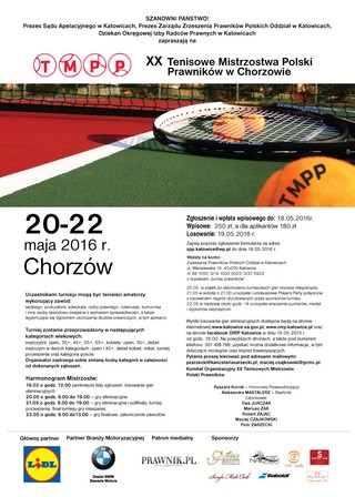 Prawnicy zagrają w tenisa