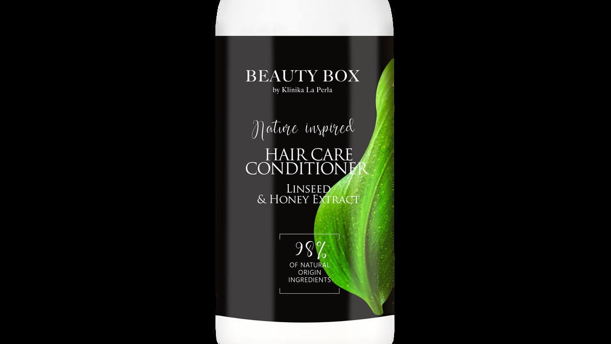 Nature Inspired Odżywka do włosów, Beauty Box by Klinika La Perla, Pielęgnacyjna odżywka do włosów z ekstraktem z lnu.