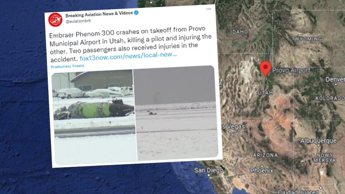 Katastrofa prywatnego samolotu w Utah. "Nikt nie wie, co się stało"