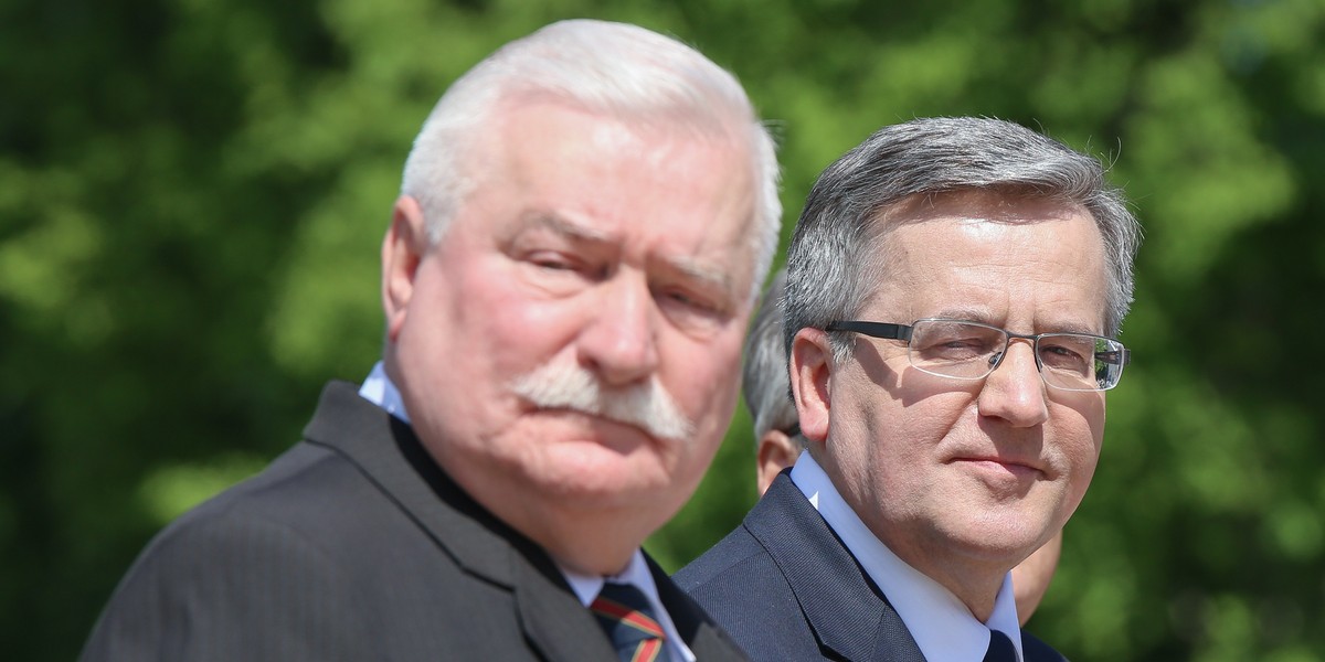 Byli prezydenci Bronisław Komorowski i Lech Wałęsa