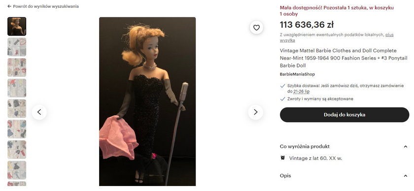 Najdroższa Barbie na Etsty