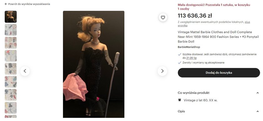 Najdroższa Barbie na Etsty