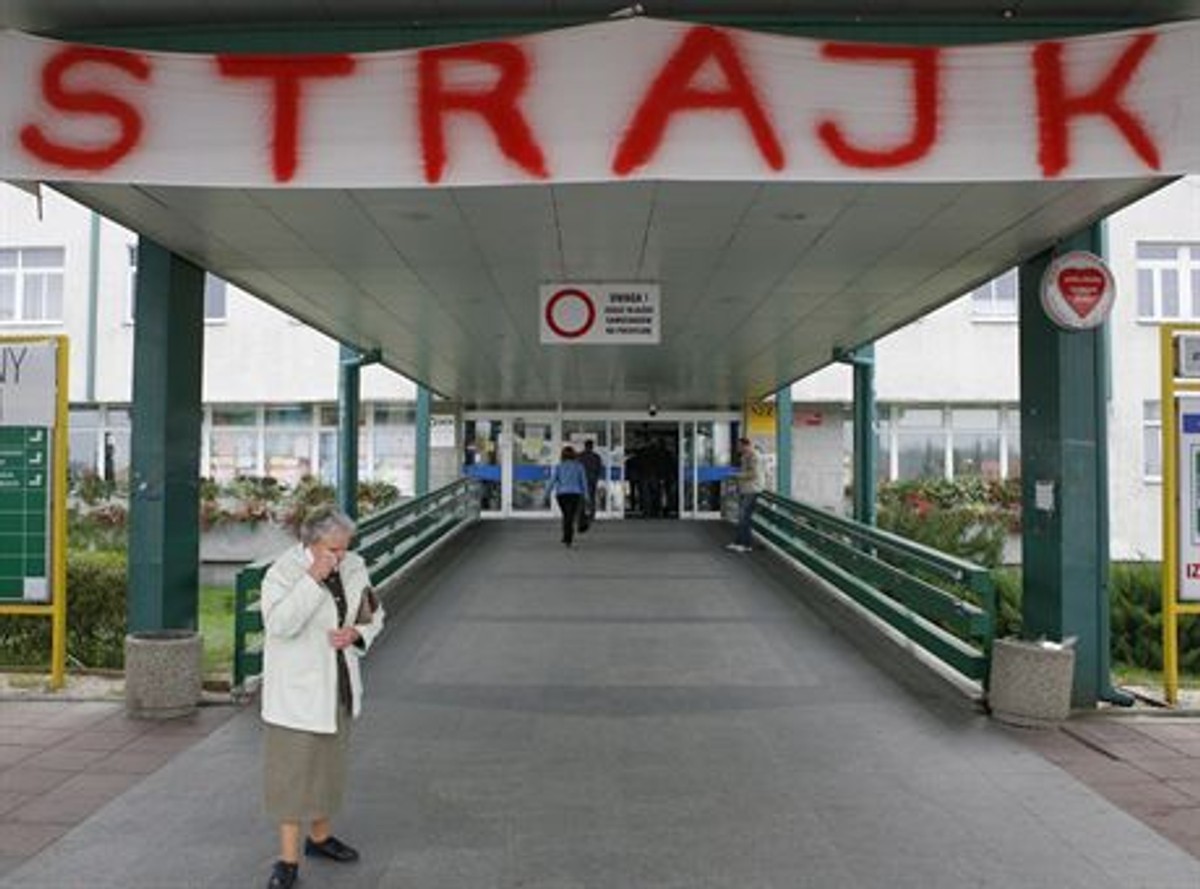 26.09.2007. WARSZAWA RADOM WOJEWODZKI SZPITAL SPECJALISTYCZNY STRAJK LEKARZY FOT. PIOTR MOLECKI