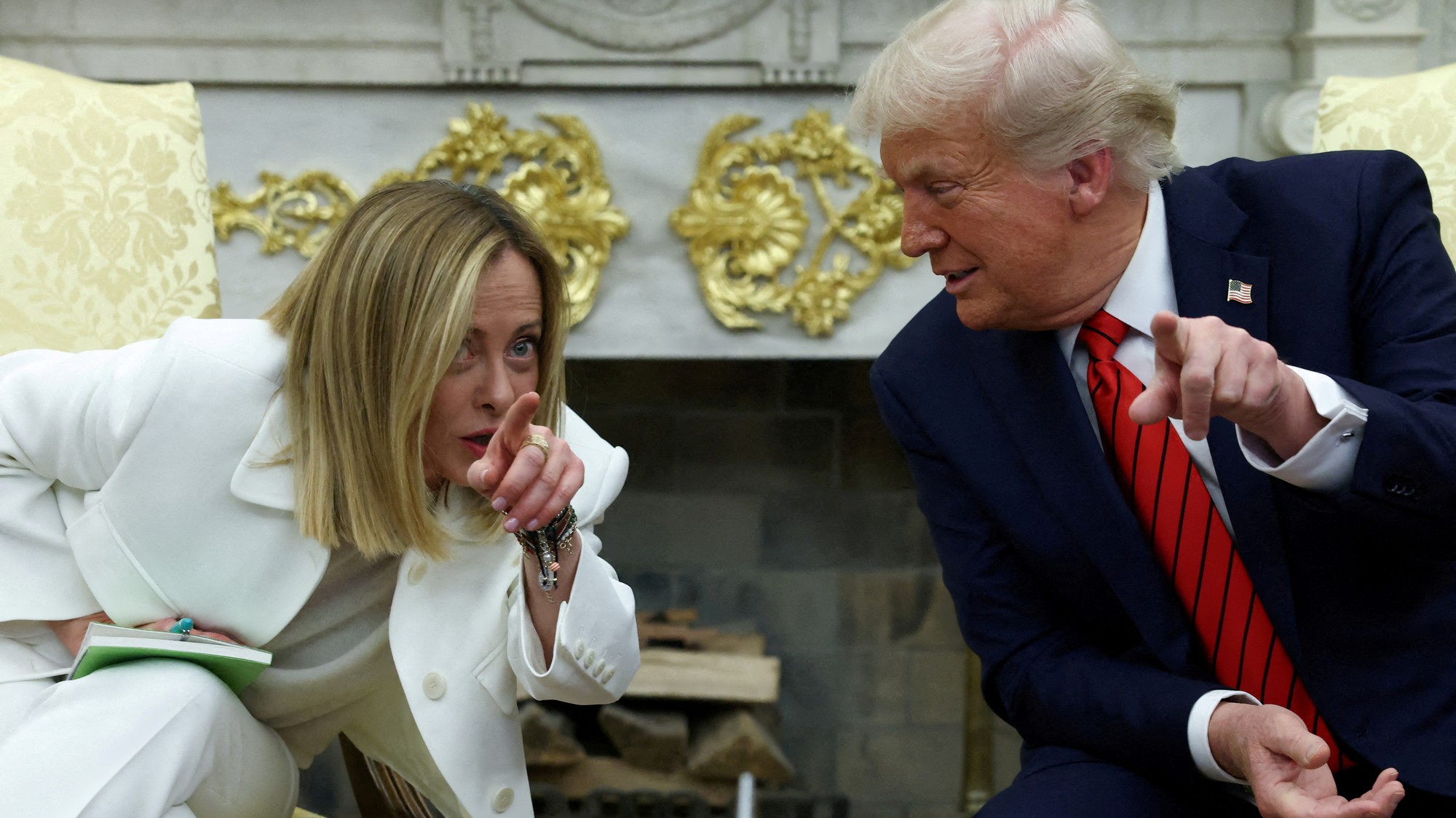 Donald Trump s premiérkou Meloniovou