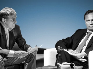 Leszek Czarnecki (z prawej) w rozmowie z Erykiem Stankunowiczem