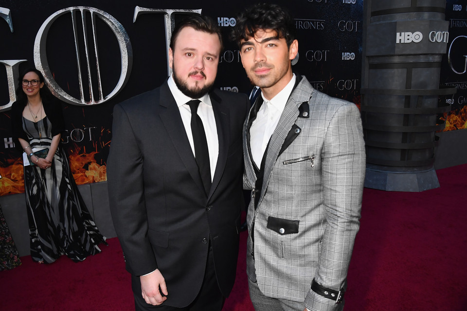 John Bradley-West (Samwell Tarly) i Joe Jonas (narzeczony Sophie Turner)