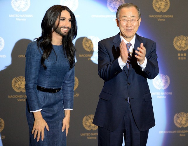 Conchita Wurst gościem Ban Ki-moona w siedzibie ONZ